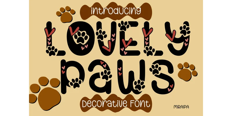 Lovely Paws Font by miraipa by miraipa — Decorative Font