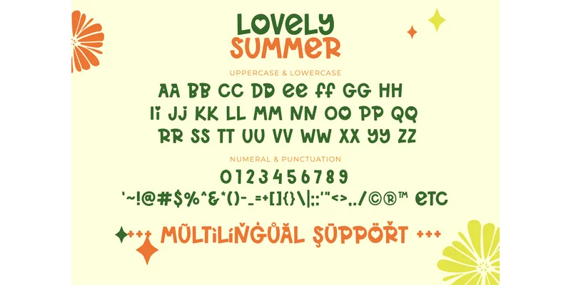 Lovely Summer Font by airotype — Display Font — thumbnail 8