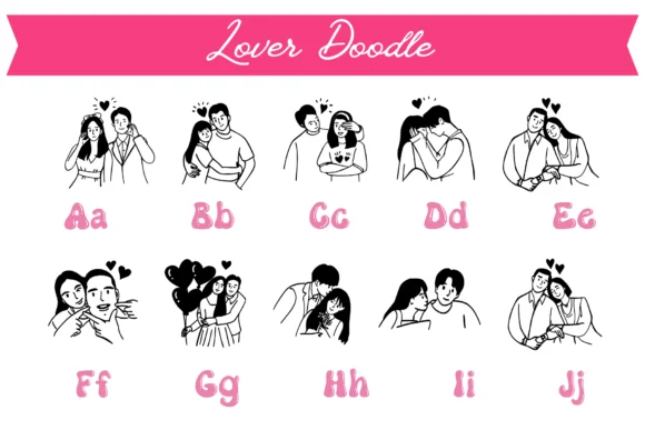 Lover Doodle 1 by Pui Art — Dingbats Font — thumbnail 2