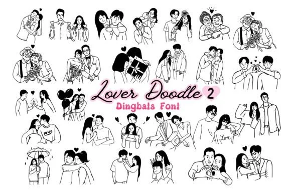 Lover Doodle 2 by Pui Art — Dingbats Font