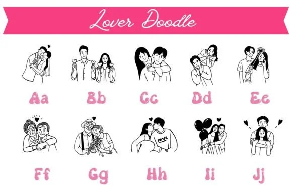Lover Doodle 2 by Pui Art — Dingbats Font — thumbnail 2