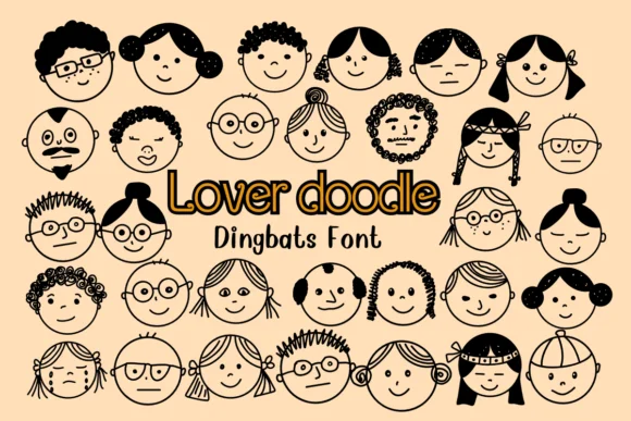 Lover Doodle by Nun Sukhwan — Dingbats Font