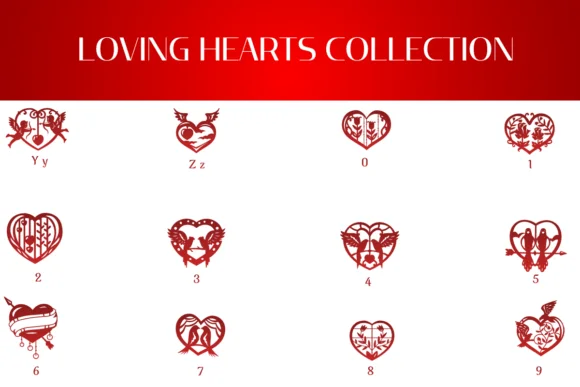 Loving Hearts Collection by Heartcraft Atelier — Dingbats Font — thumbnail 4