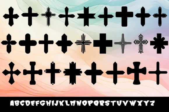 Lucky Cross by MOMAT THIRTYONE — Dingbats Font — thumbnail 2