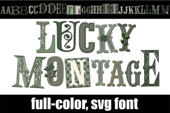 Lucky Montage by Illustration Ink — Color Fonts Font