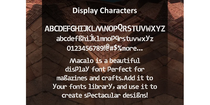 Macalo Font by mhd.usman00 — Display Font — thumbnail 2