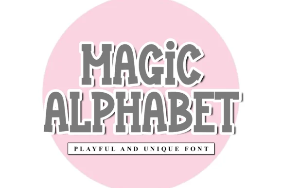 Magic Alphabet by Black line — Slab Serif Font
