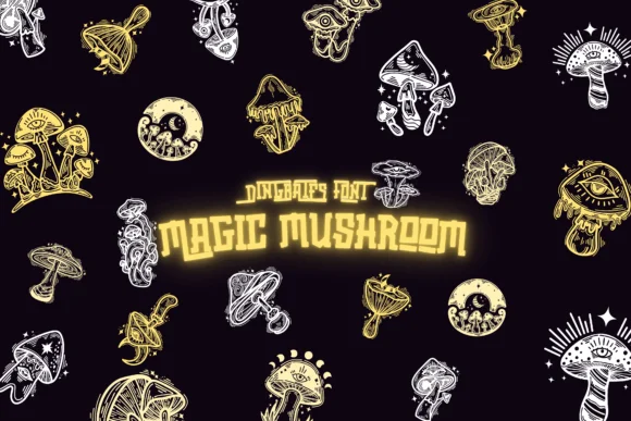 Magic Mushroom by Suphitchaya — Dingbats Font