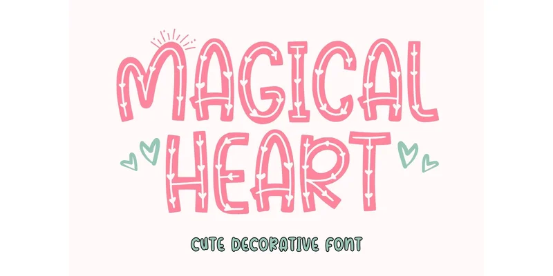 Magical Heart Font by Minimalist Eyes by Minimalist Eyes — Decorative Font