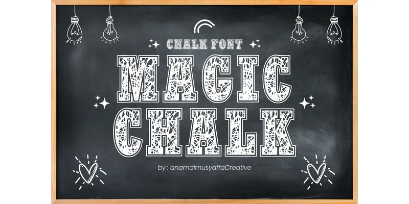 Magicchalk Regular Font by anamalmusyaffaCreative by anamalmusyaffaCreative — Decorative Font