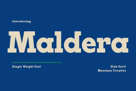 Maldera by Maulana Creative — Slab Serif Font