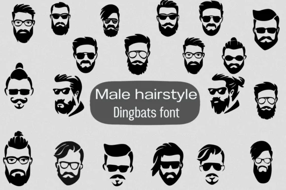 Male Hairstyle by Nongyao — Dingbats Font