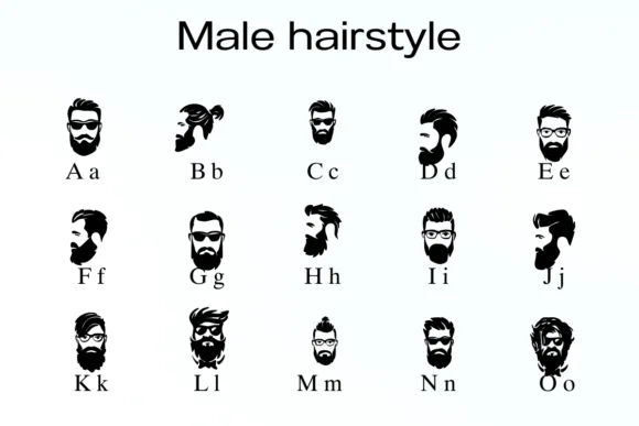 Male Hairstyle by Nongyao — Dingbats Font — thumbnail 2