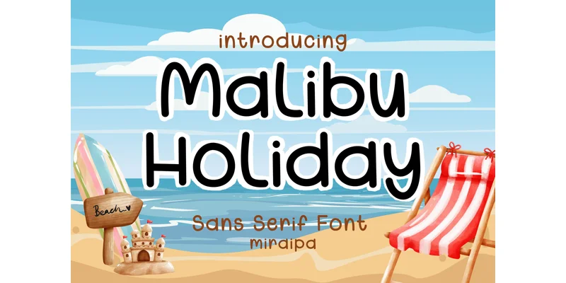 Malibu Holiday Font by miraipa — Sans Serif Font