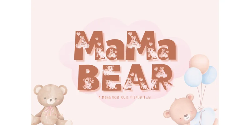 Mama Bear Font by Honiiemoon by Honiiemoon — Decorative Font