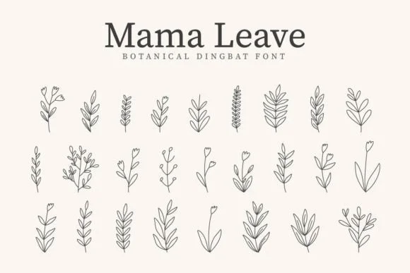 Mama Leave by CraftedType Studio — Dingbats Font