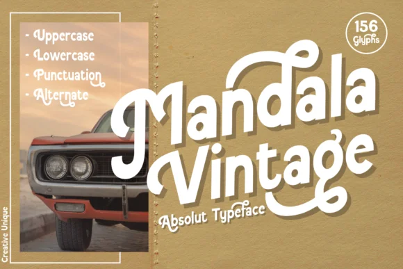 Mandala Vintage by Creativewhitee — Slab Serif Font