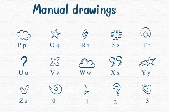 Manual Drawings by Nongyao — Dingbats Font — thumbnail 3