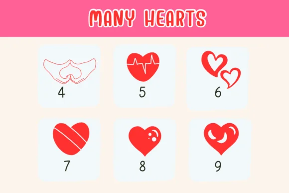 Many Hearts by Nongyao — Dingbats Font — thumbnail 4