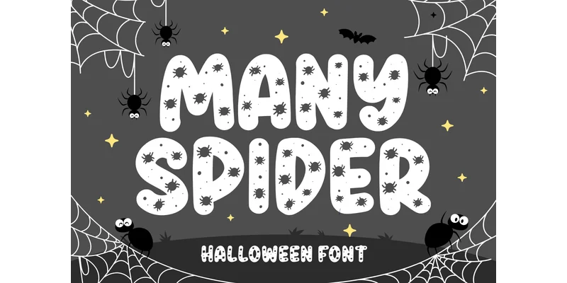 Many Spider Font by Typefar — Display Font