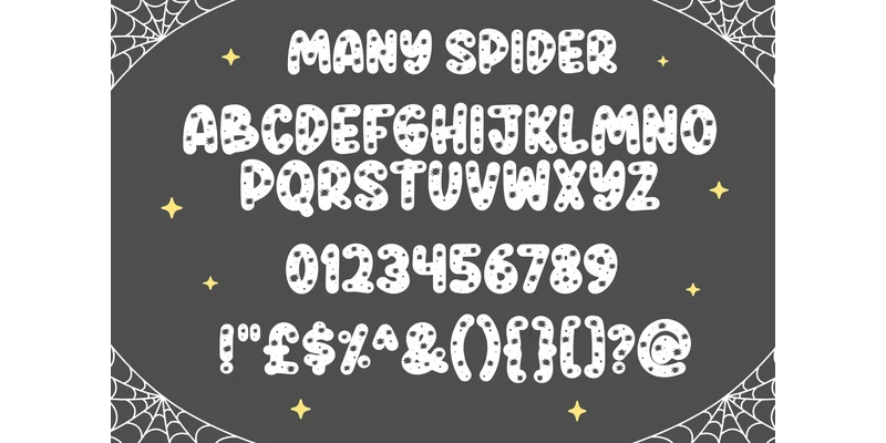 Many Spider Font by Typefar — Display Font — thumbnail 3