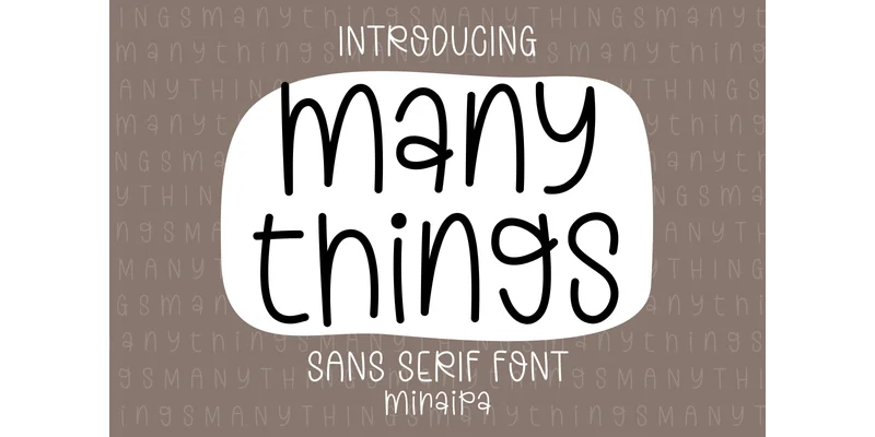 Many Things Font by miraipa — Sans Serif Font