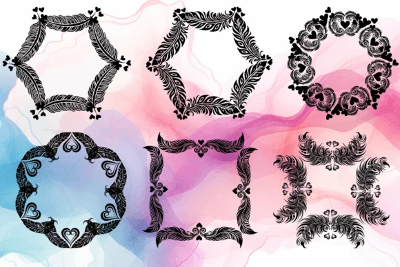 Maori Feathers Badge by MOMAT THIRTYONE — Dingbats Font — thumbnail 7