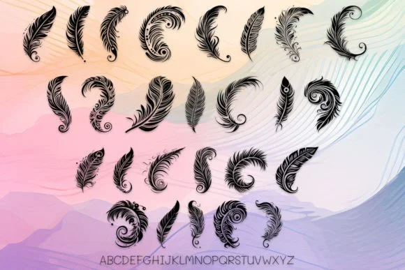 Maori Feathers by MOMAT THIRTYONE — Dingbats Font — thumbnail 2