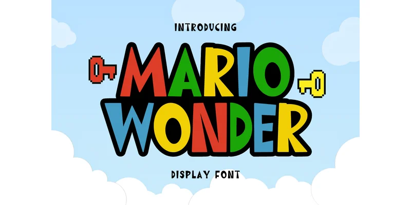 Mario Wonder Font by Minimalist Eyes — Display Font