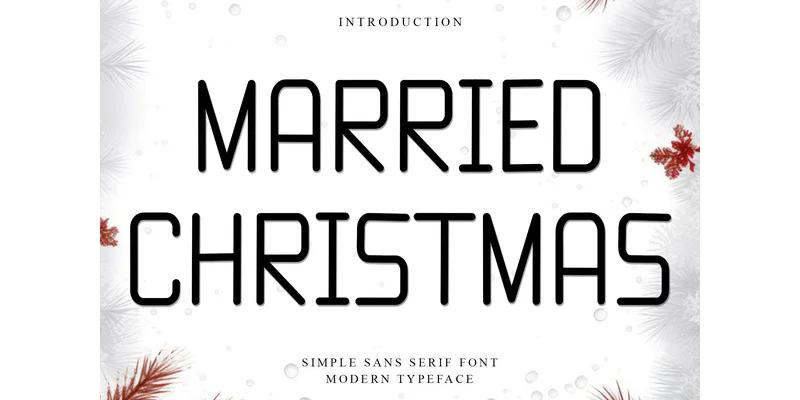 Married Christmas Font by FreshTypeINK — Sans Serif Font