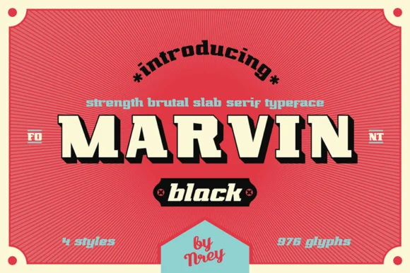 Marvin Black by NREY — Slab Serif Font