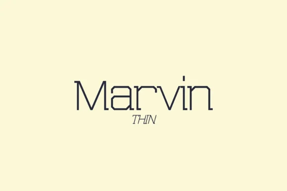 Marvin Thin by NREY — Slab Serif Font