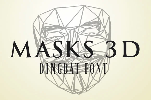 Masks 3D by vladimirnikolic — Dingbats Font