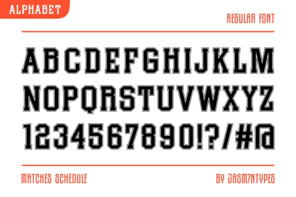 Matches Schedule by Jasm (7NTypes) — Slab Serif Font — thumbnail 4