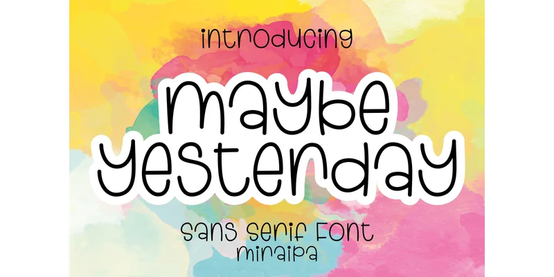 Maybe Yesterday Font by miraipa — Sans Serif Font