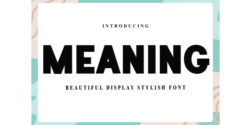 Meaning Font by FreshTypeINK — Display Font