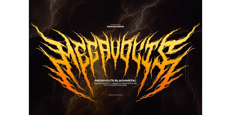 Megavolts Font by Denustudios by Denustudios — Blackletter Font