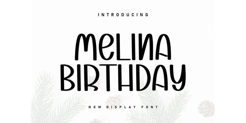 Melina Birthday Font by Berkah Shop — Display Font