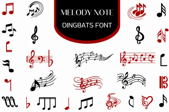 Melody Notes by Heartcraft Atelier — Dingbats Font