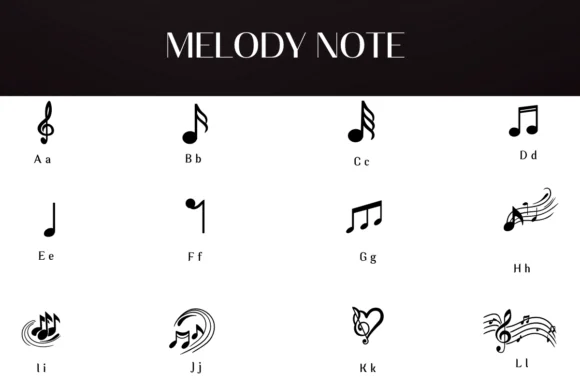 Melody Notes by Heartcraft Atelier — Dingbats Font — thumbnail 2