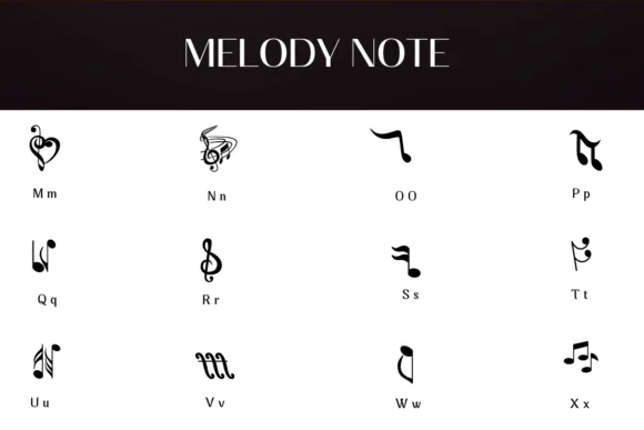Melody Notes by Heartcraft Atelier — Dingbats Font — thumbnail 3