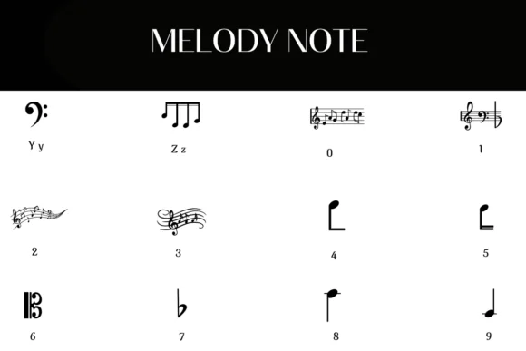 Melody Notes by Heartcraft Atelier — Dingbats Font — thumbnail 4