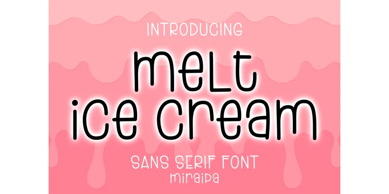 Melt Ice Cream Font by miraipa — Sans Serif Font
