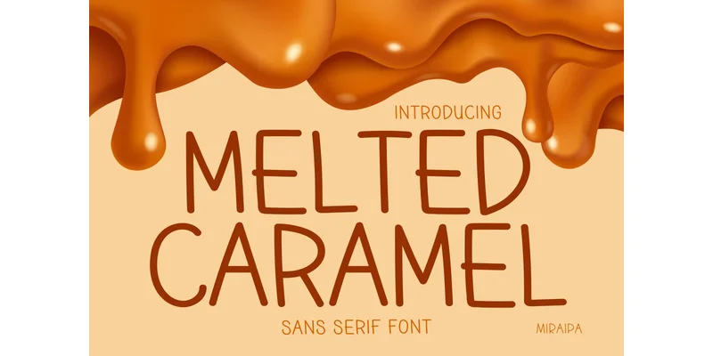 Melted Caramel Font by miraipa — Sans Serif Font