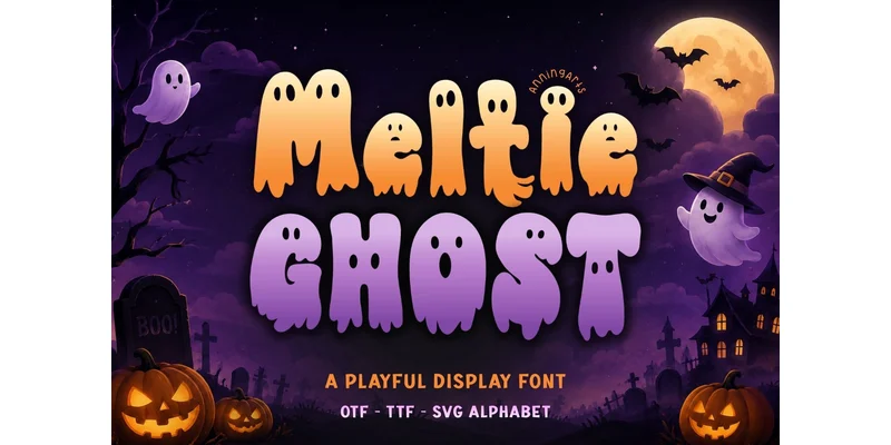 Meltie Ghost Font by AnningArts by AnningArts — Decorative Font
