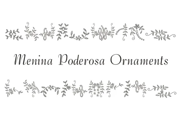 Menina Poderosa Ornaments by Intellecta Design — Dingbats Font