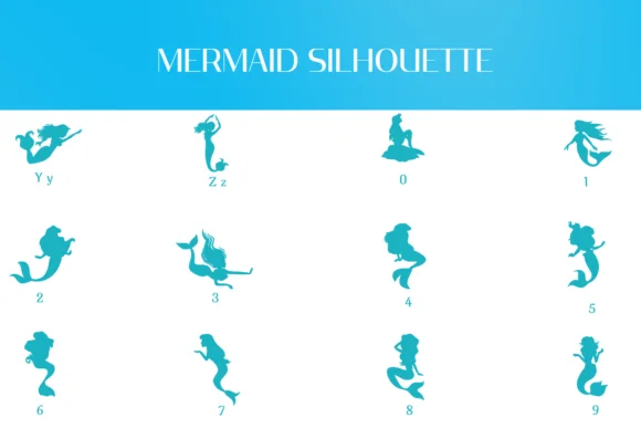 Mermaid Silhouette by Heartcraft Atelier — Dingbats Font — thumbnail 4