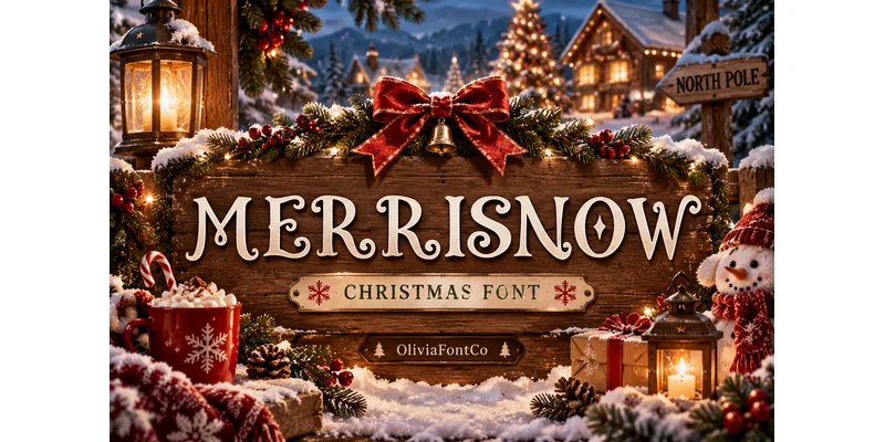 Merrisnow Font by OliviaFontCo by OliviaFontCo — Display Font