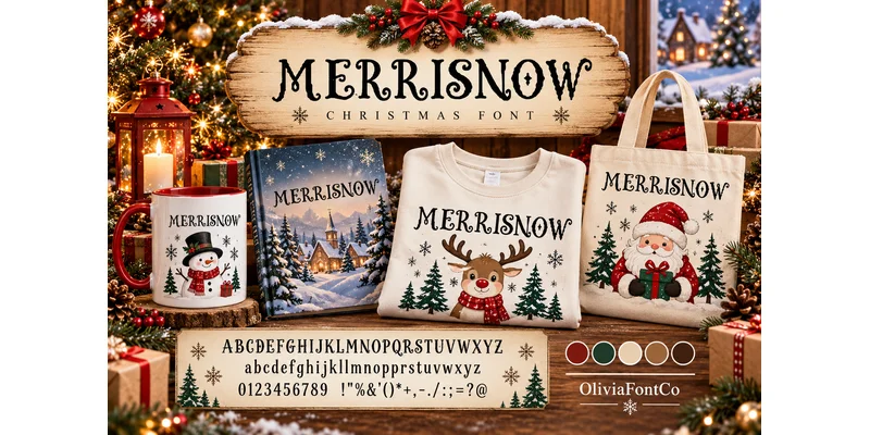Merrisnow Font by OliviaFontCo by OliviaFontCo — Display Font — thumbnail 2