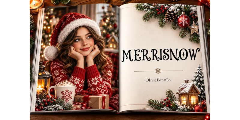 Merrisnow Font by OliviaFontCo by OliviaFontCo — Display Font — thumbnail 3